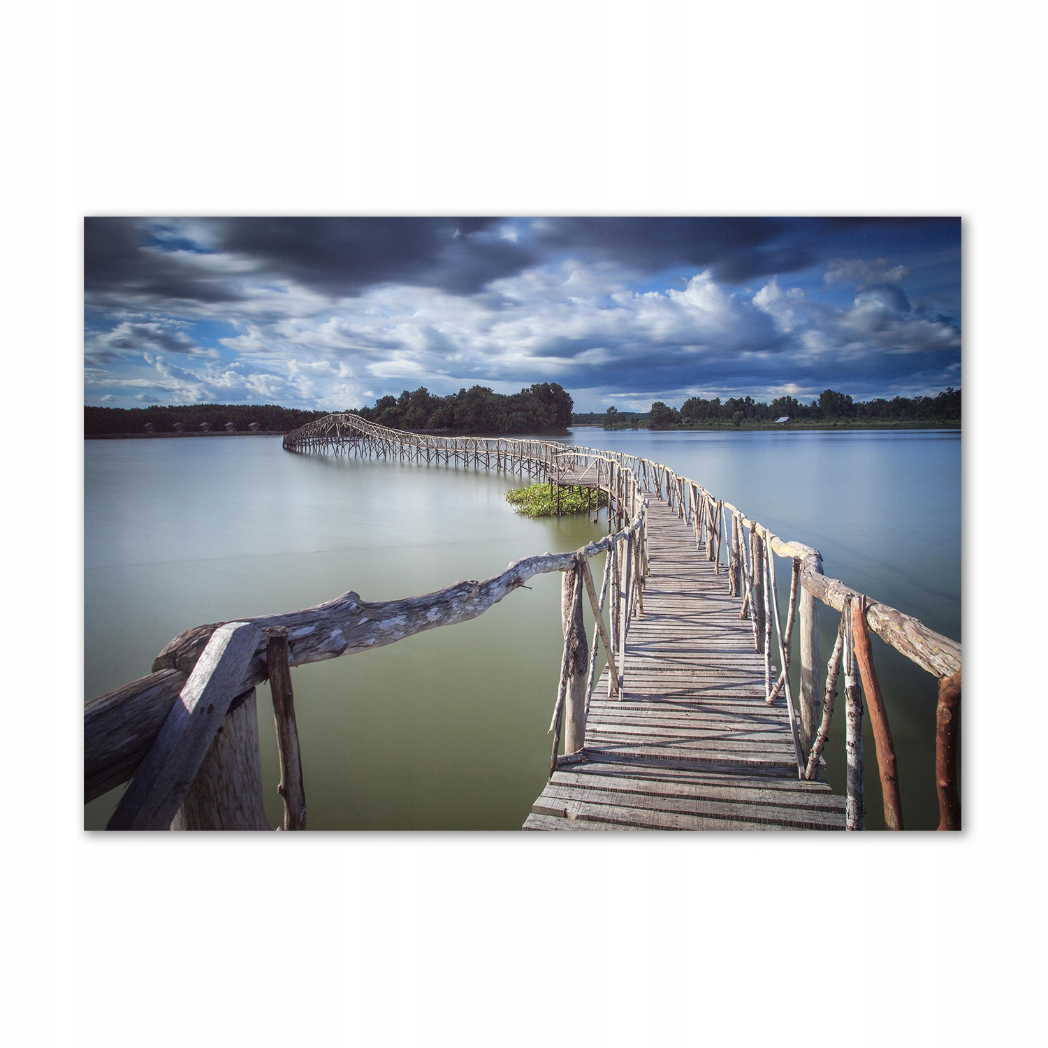 

Foto obraz szkło akryl Drewniany most 100x70 cm