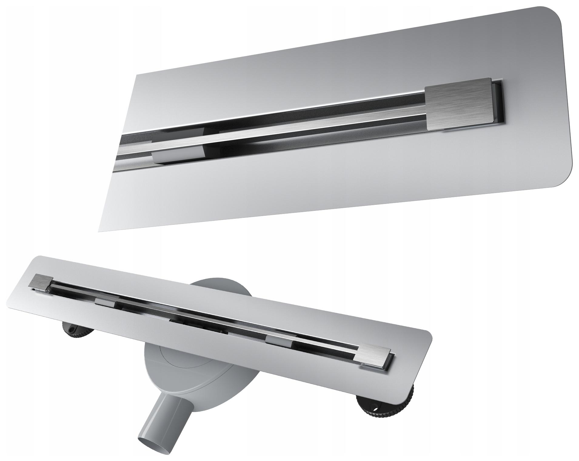 Lineárny Odtok Pod Dlažbu 50 cm Oceľový Sifón Sprchová Vanička Luno Inox