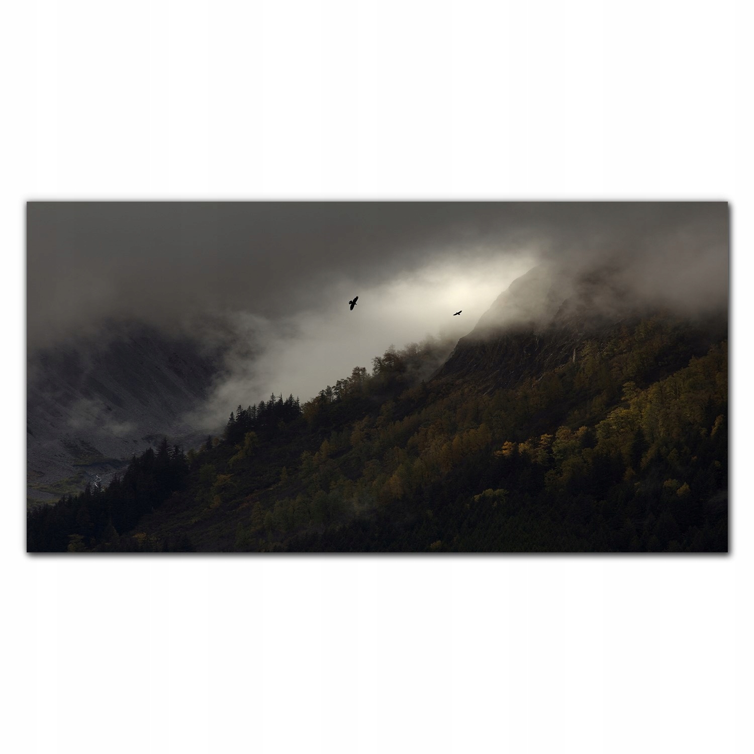 

Fotoobraz z nadrukiem 120x60 Malarstwo chmura góra