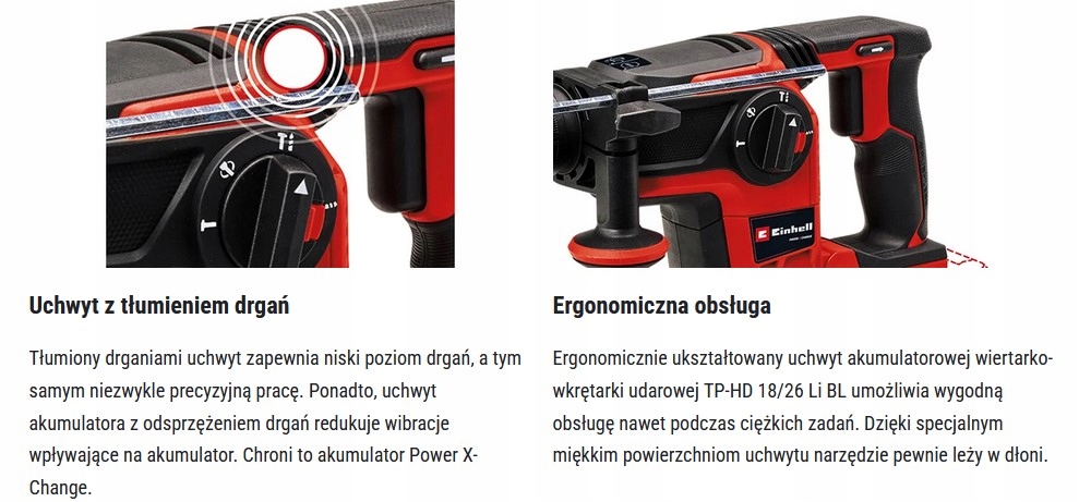 EINHELL Profesjonalny Młotowiertarka Akumulatorowa 18V SDS-plus 26mm Beton — miniatura 16