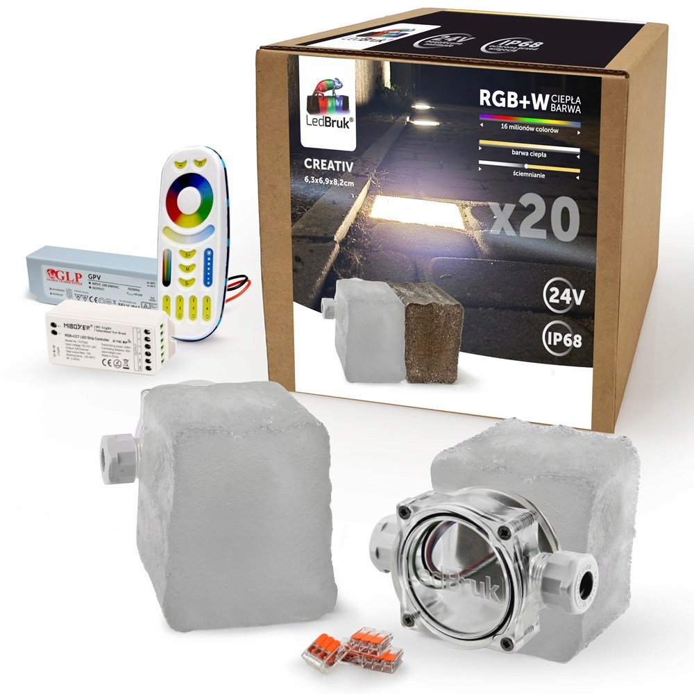 20x Kostka Brukowa LED LedBruk 24V Creativ RGBW BC