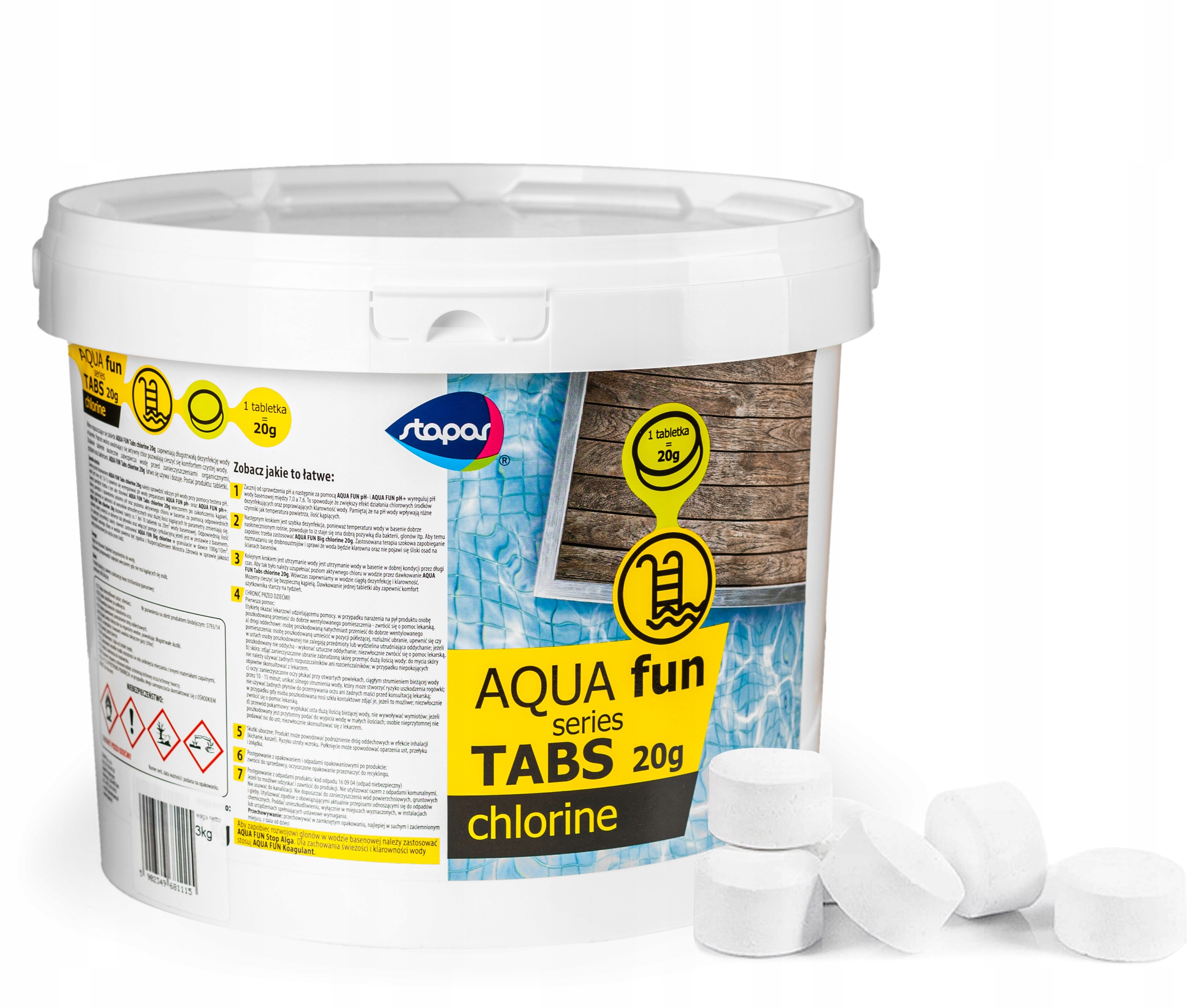 

Chlor Basenu Tabletki 20g Chemia Basen Stapar 3kg