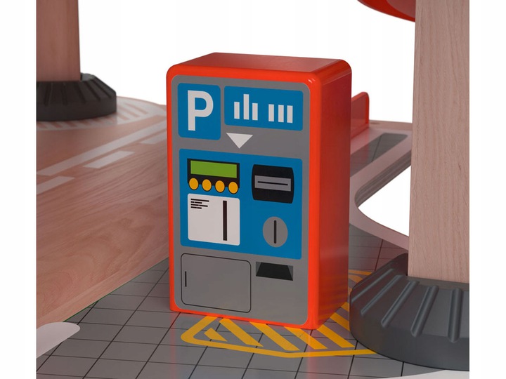 DREWNIANY PARKING PLAYTIVE ZESTAW DO ZABAWY 2 samochody w zestawie Wiek dziecka 3 lata +