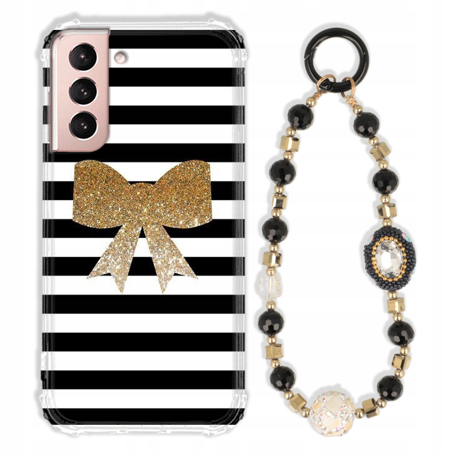 Pouzdro Pro Samsung S21 5G Antishock Zirkony Černo Zlaté Odolné| Silné