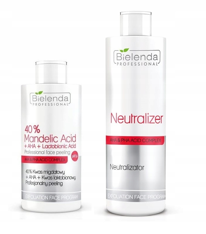 Bielenda Zestaw 40% kwas migdałowy+AHA+kwas laktobionowy Neutralizator-Zdjęcie-0