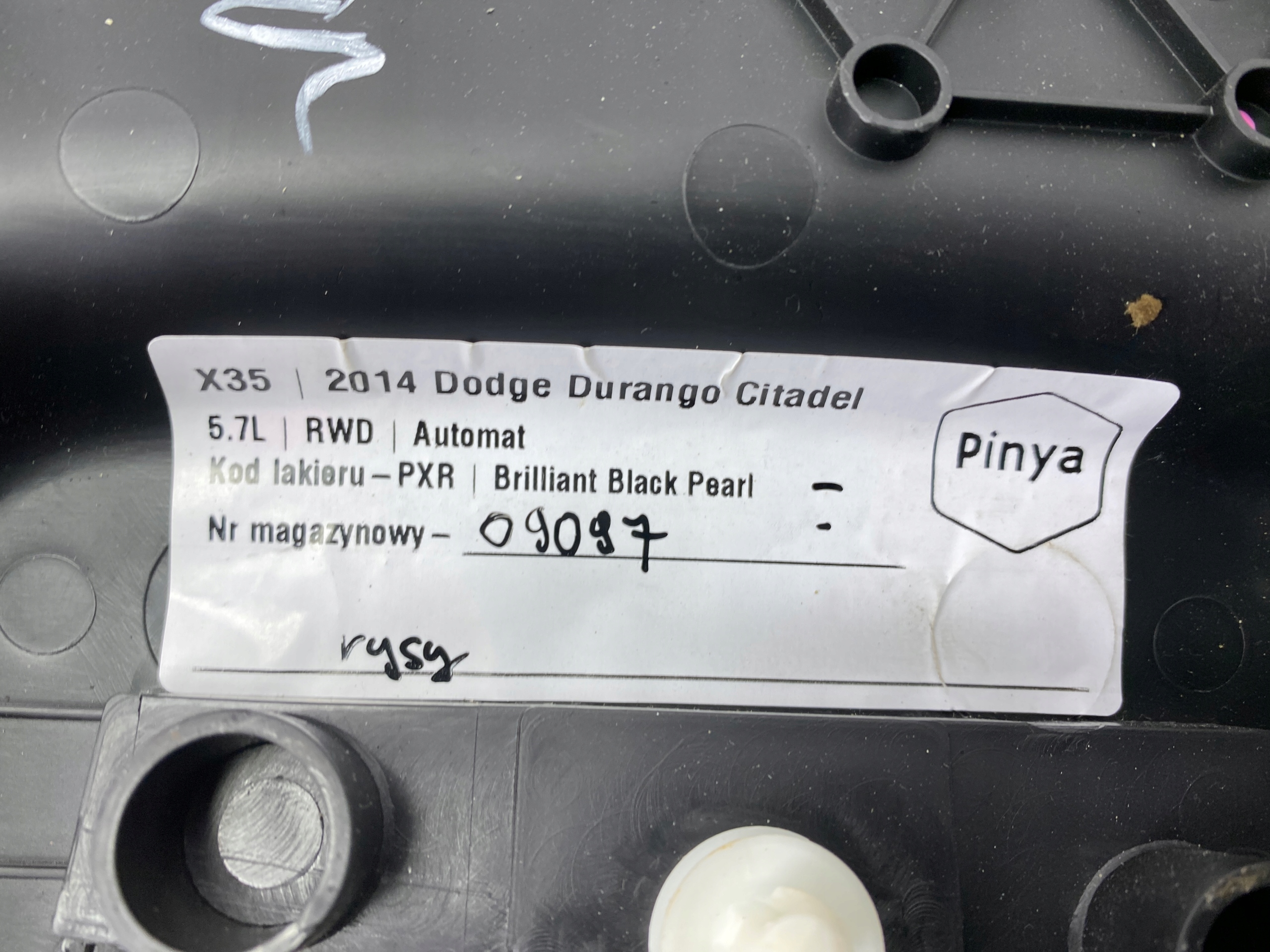 kryt lišta PRAHU Dodge Durango 2015+ USA