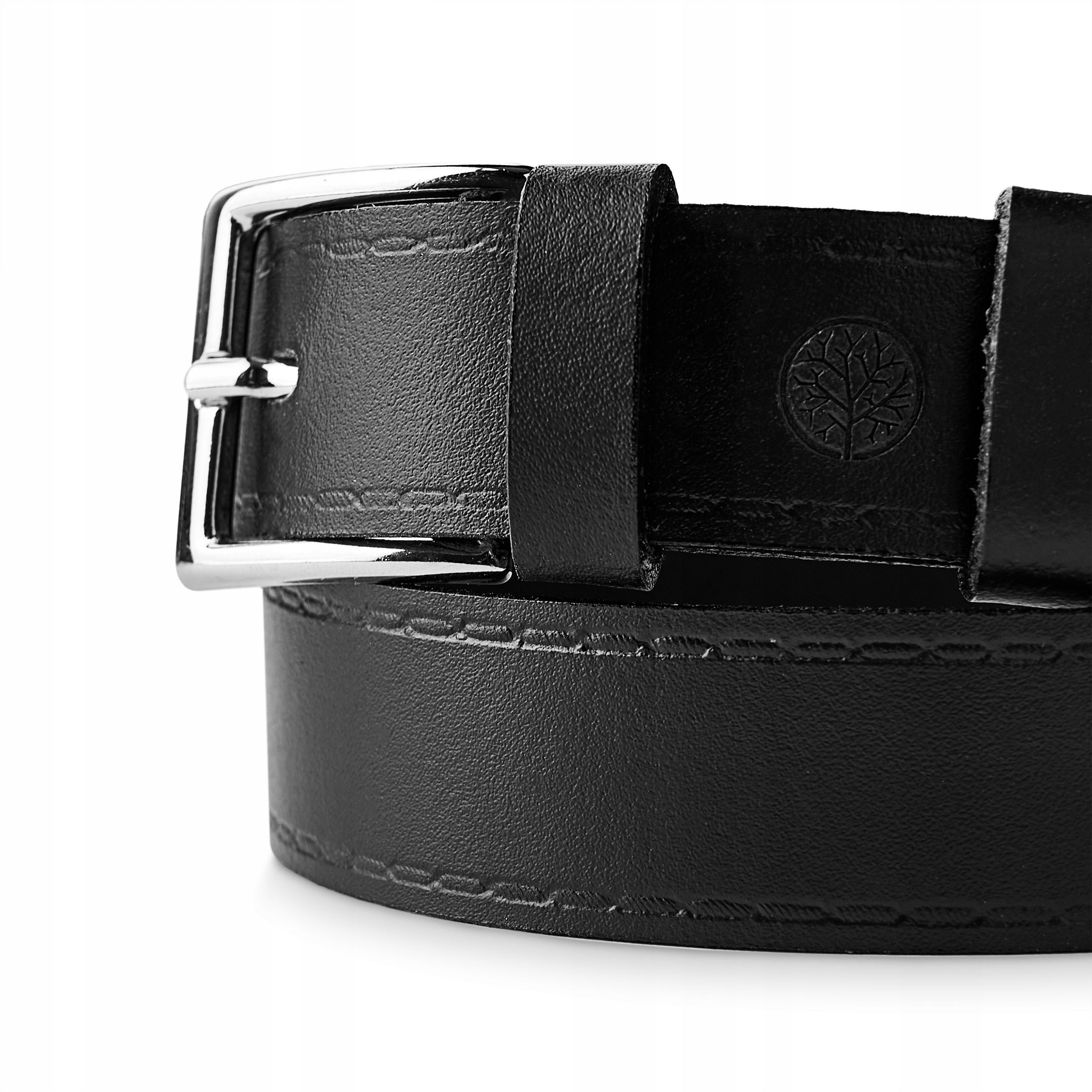 Betlewski Skórzany pasek dla dziecka do spodni chłopiec dziewczynka Kolor czarny