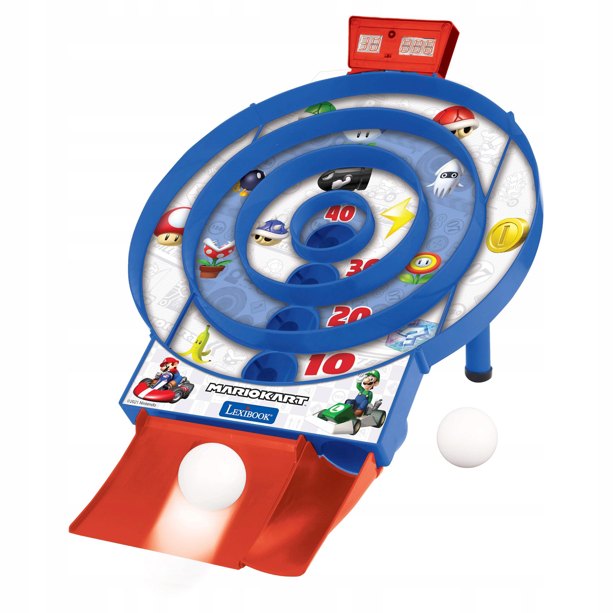 Gra MarioKart Skee Bal elektroniczna z ekranem LCD i 2 piłkami Lexibook