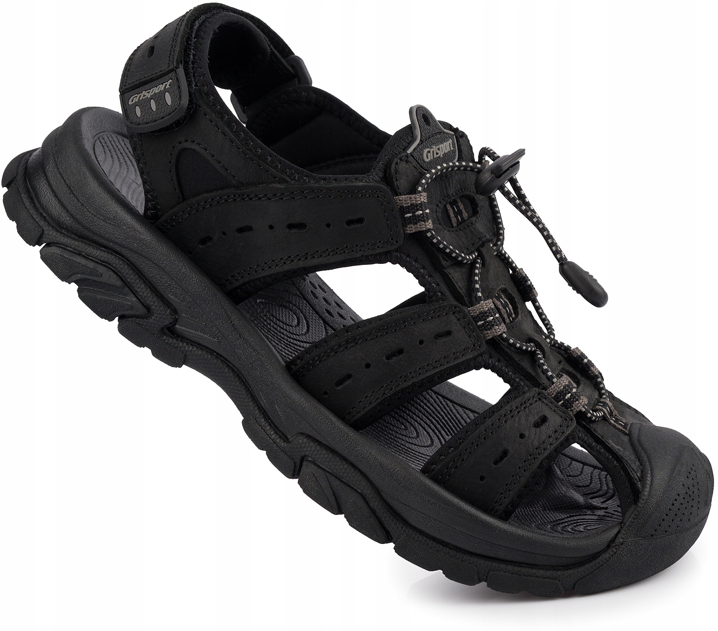 Grisport Męskie Buty Sandały Trekkingowe Skórzane Czarne r. 44