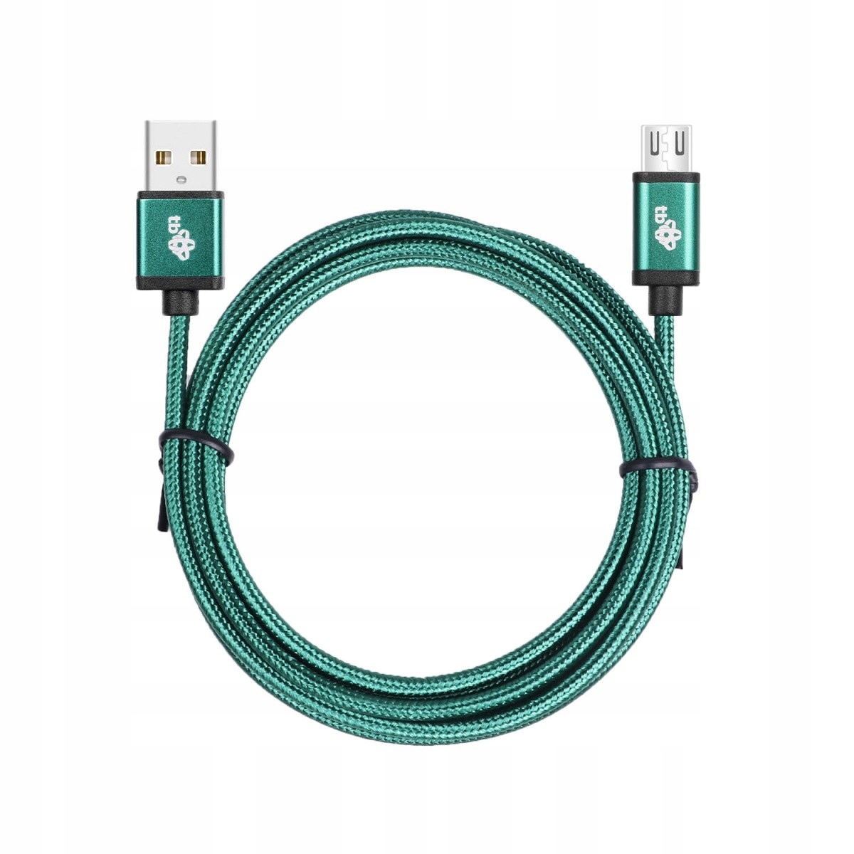Tb Kabel USB-micro USB 1.5 m zielony sznurek