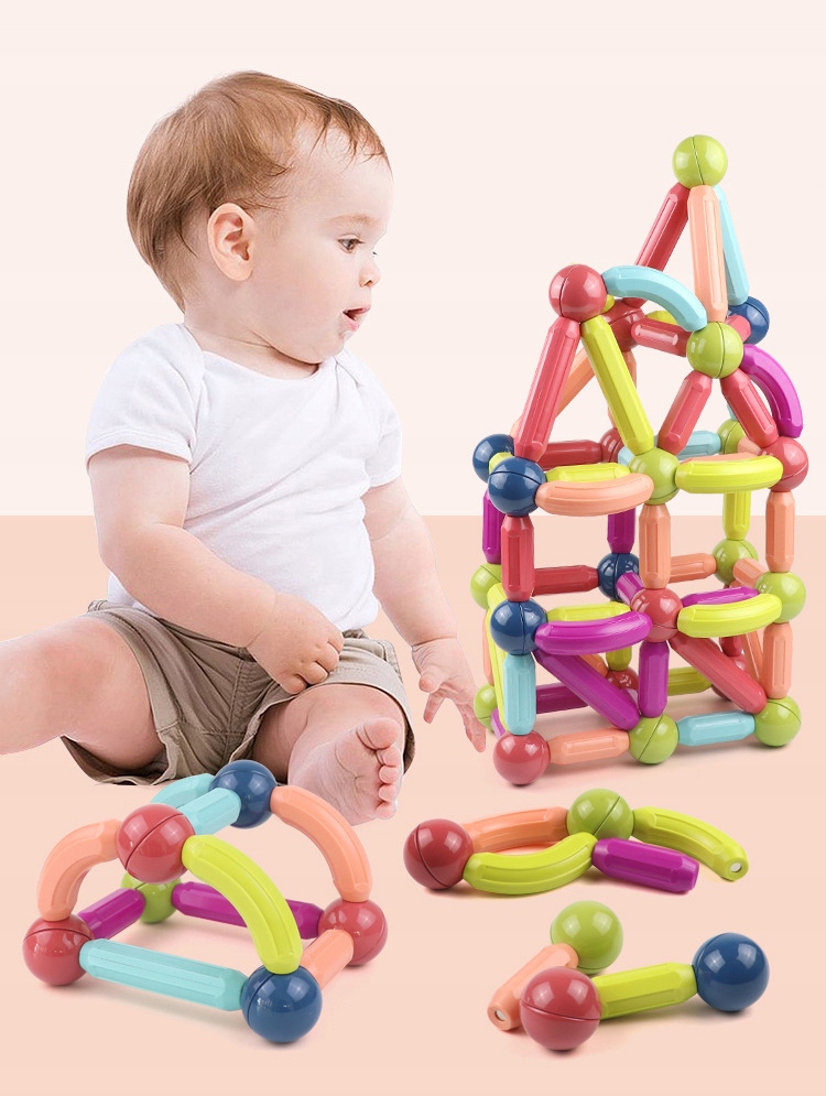 KLOCKI MAGNETYCZNE MAGNETIC STICKS Edukacja 66 EL Płeć chłopcy dziewczynki