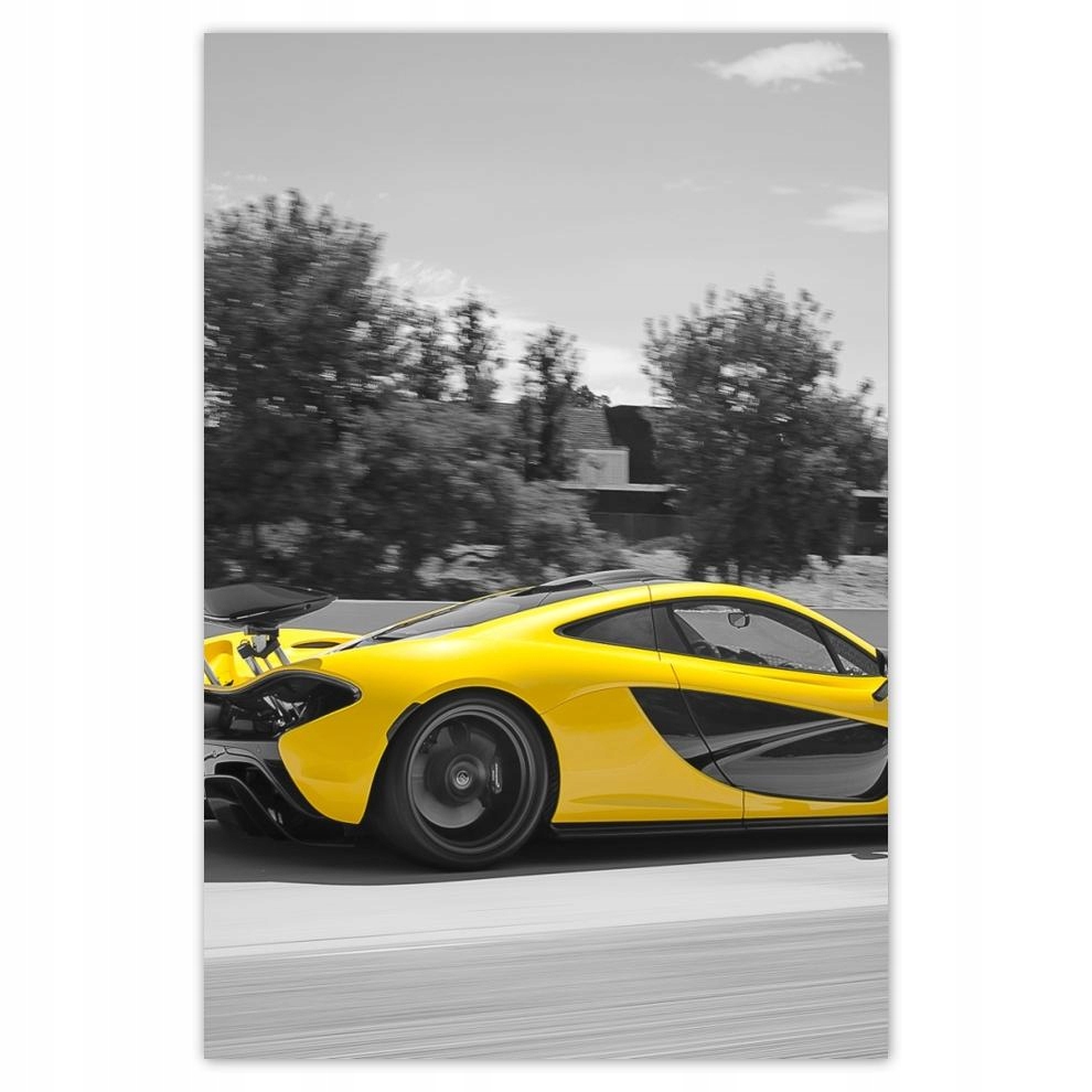 

Plakat samoprzylepny 40x60 Yellow McLaren P1