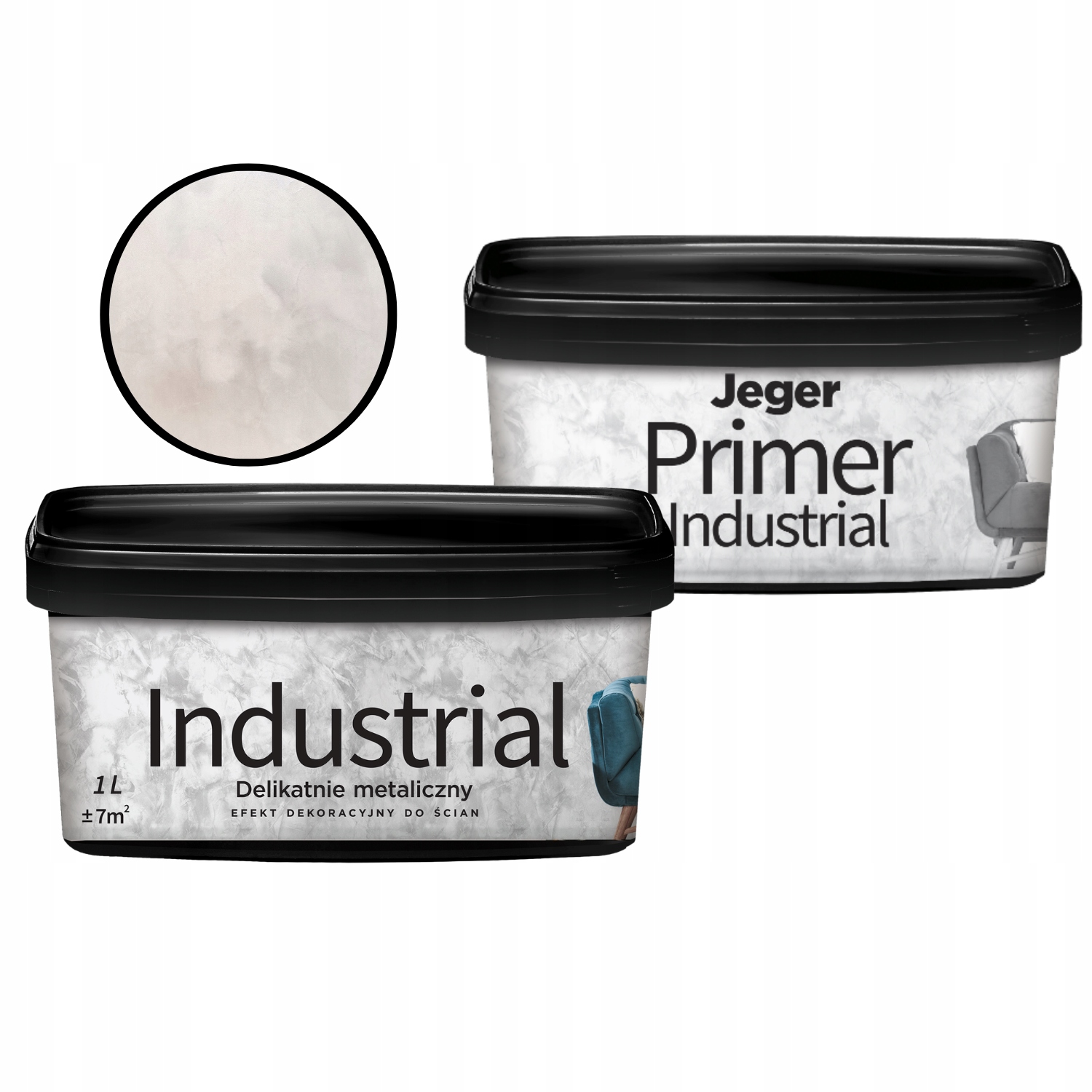 Sada Metalizující nástěnný efekt Industrial Quartz Primer Industrial