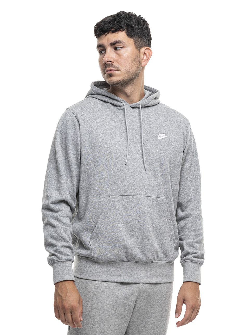 Pánská Mikina Nike Club Ft s kapucí Klokanka Bavlněná tréninková šedá vel. M