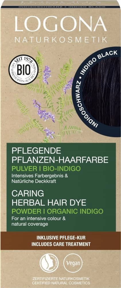 Logona Indigo prášek černý 100 g veganský bez amoniaku