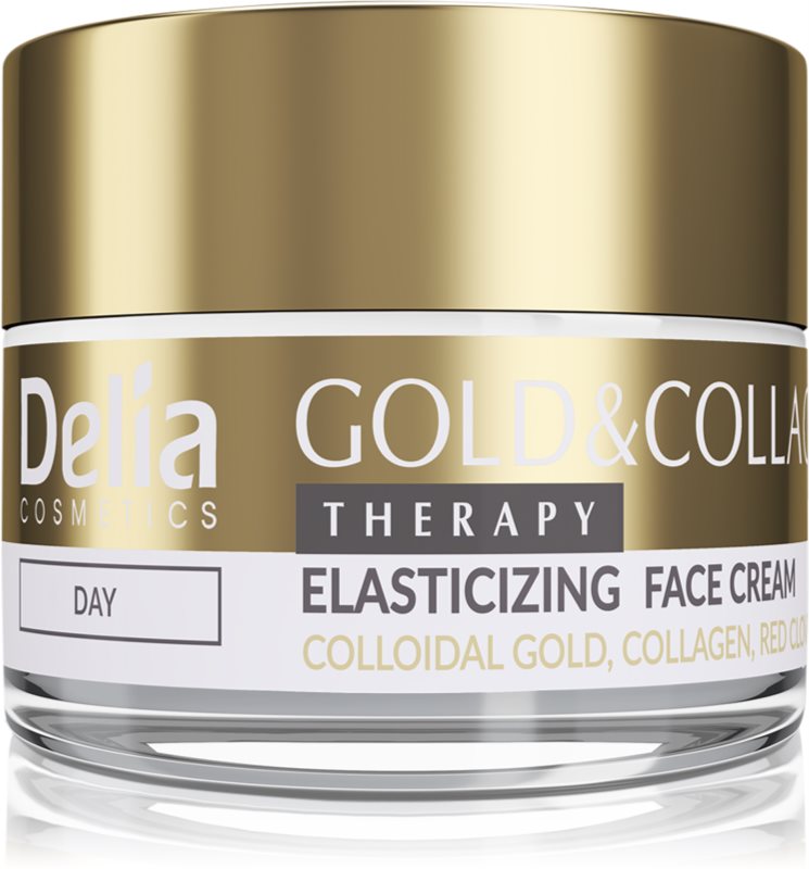 Delia Cosmetics Gold & Collagen Therapy denný krém zvyšuje elasticitu