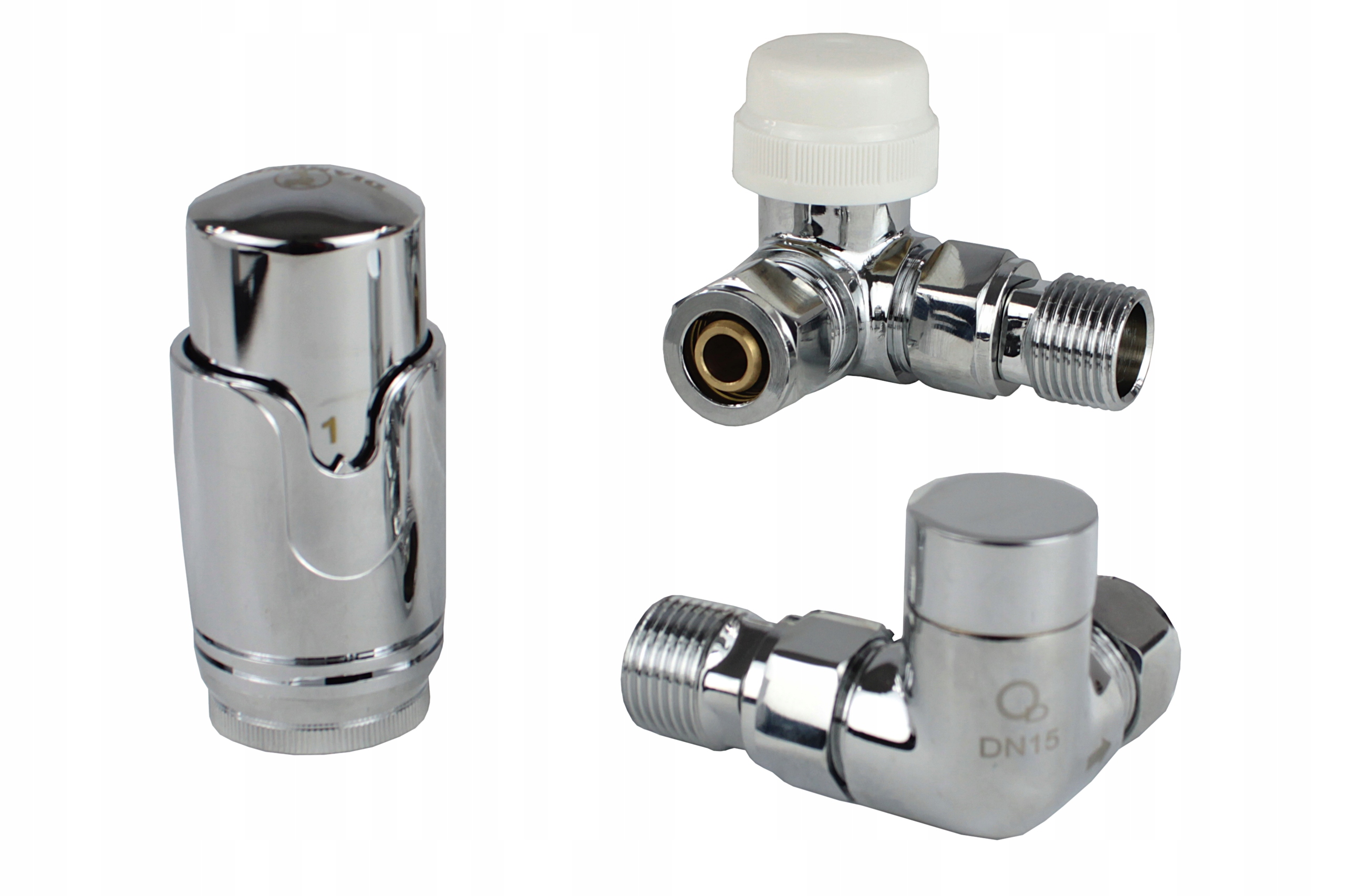 ZESTAW TERMOSTATYCZNY GRZEJNIK ZAWÓR CHROM PEX