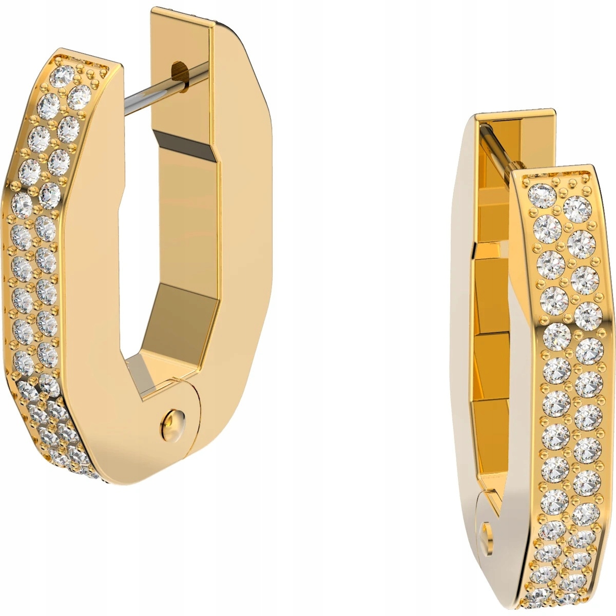 Kolczyki Swarovski Dextera, White, Gold S