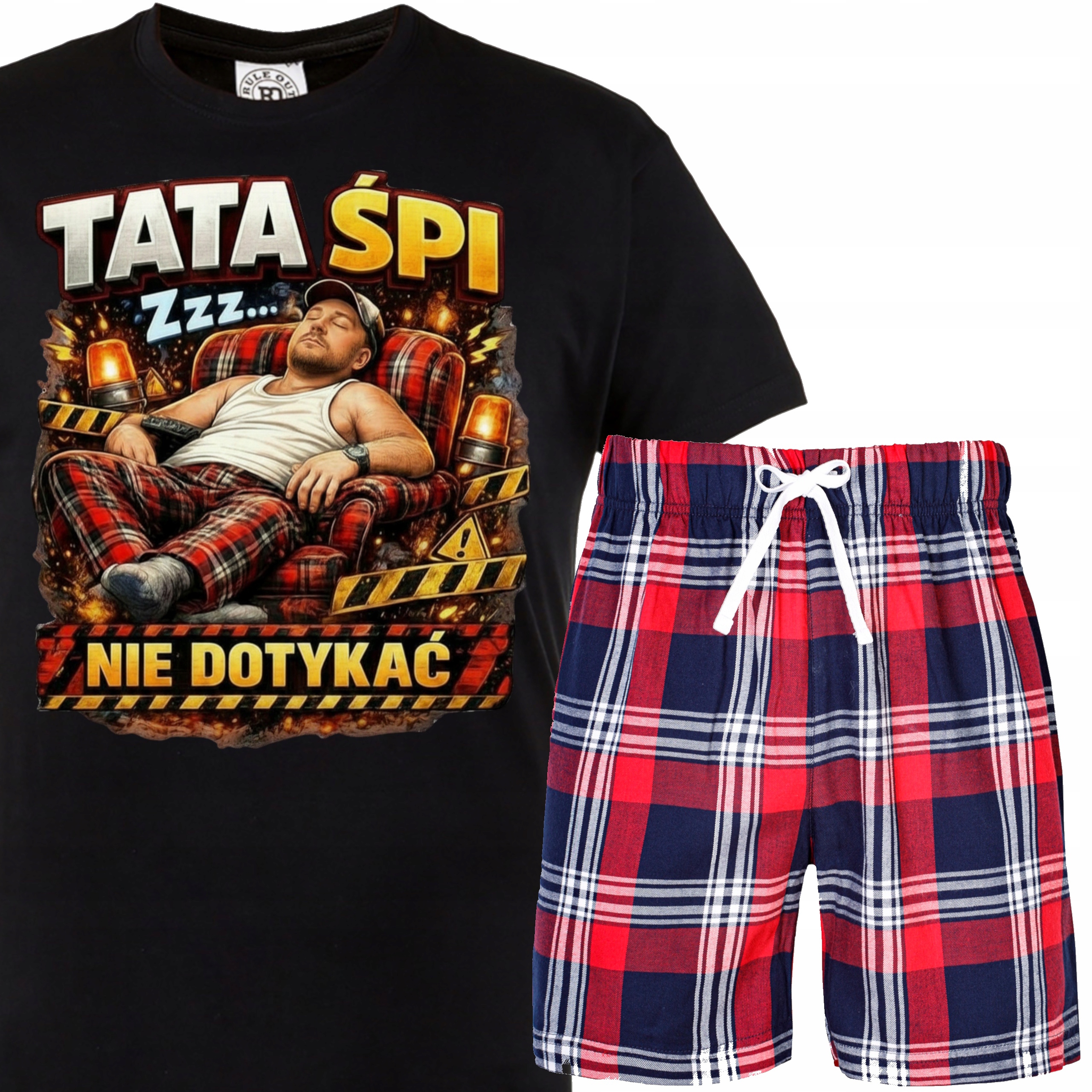 Pánské pyžamo s vtipným tátou, bavlněné, na spaní, dárek k svátku otců