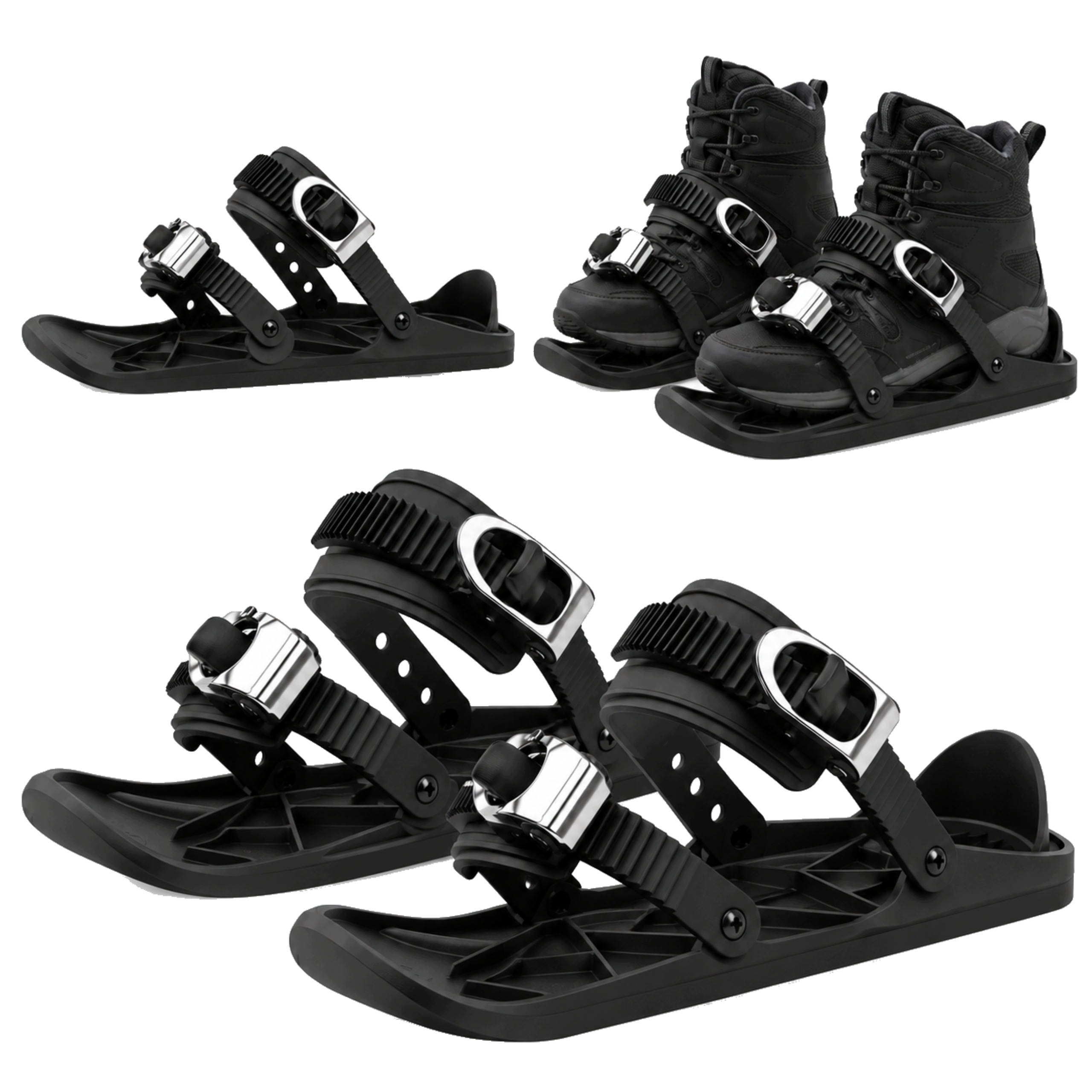 Mini Narty Krótkie Na Buty Narciarskie 35–47 Czarne Nartobuty
