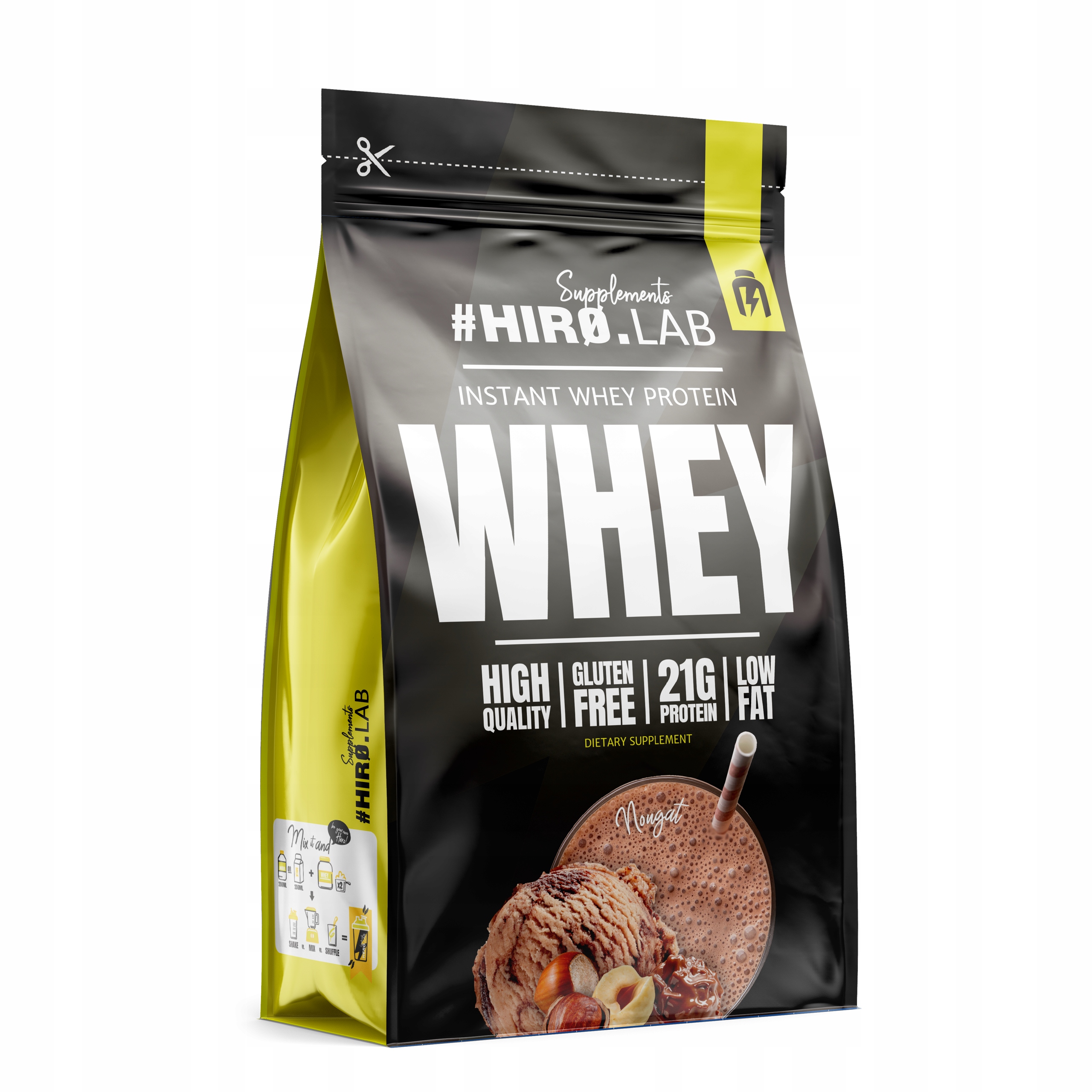 Hiro.Lab Instant Whey Protein 750g Protein Koncentrát Wpc Ořech