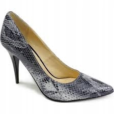 Šedočerné kožené lodičky klasické dámské lodičky J.Wolski 39