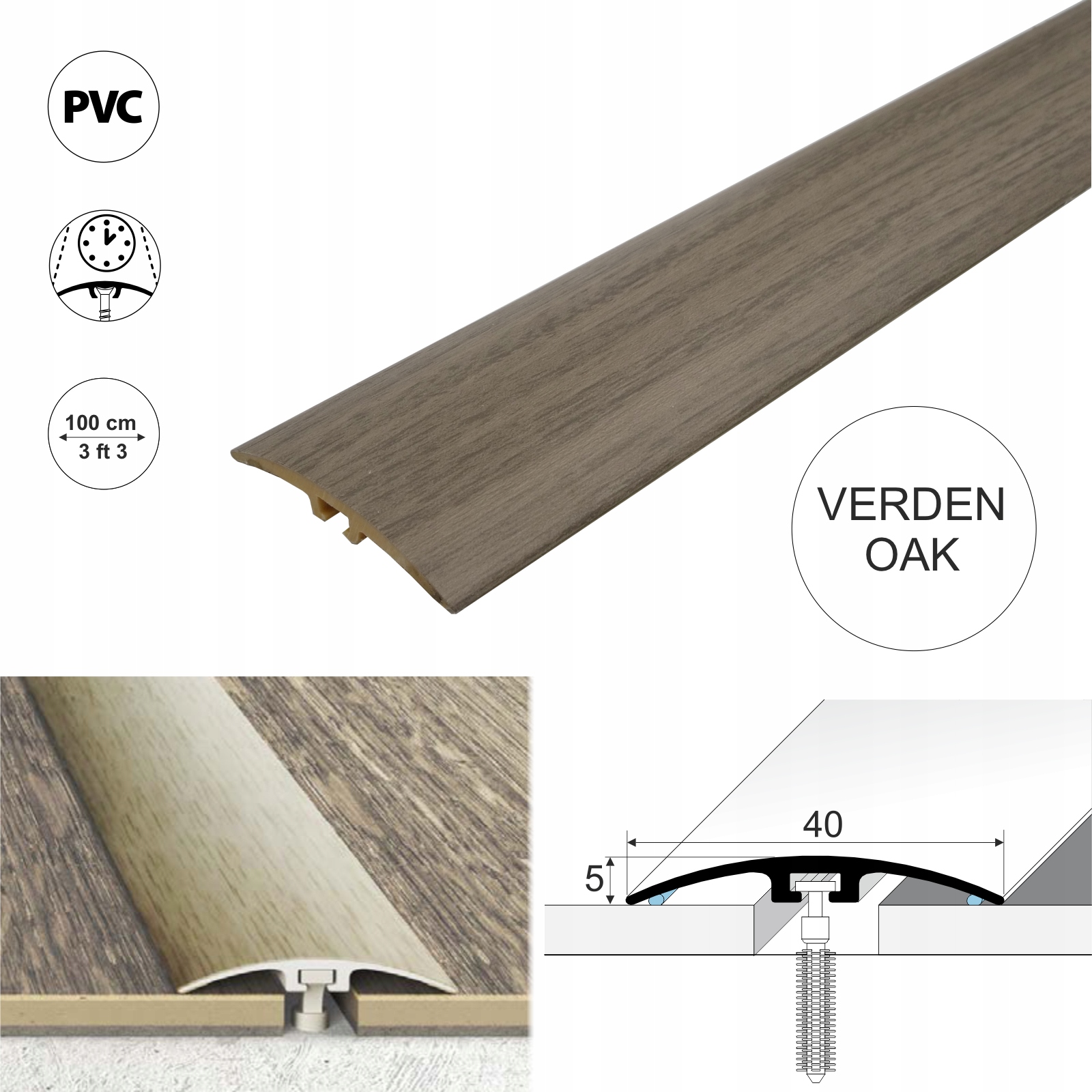 Listwa progowa Effector E64/100 dąb verden