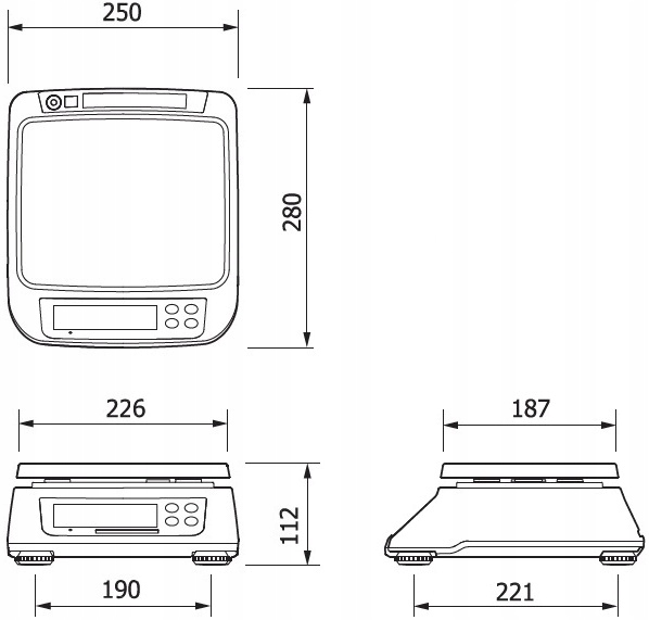 WAGA SKLEPOWA MAGAZYNOWA ELEKTRONICZNA Z LEGALIZACJĄ CAS SW 6kg 1g STOŁOWA Rodzaj wagi Sklepowa