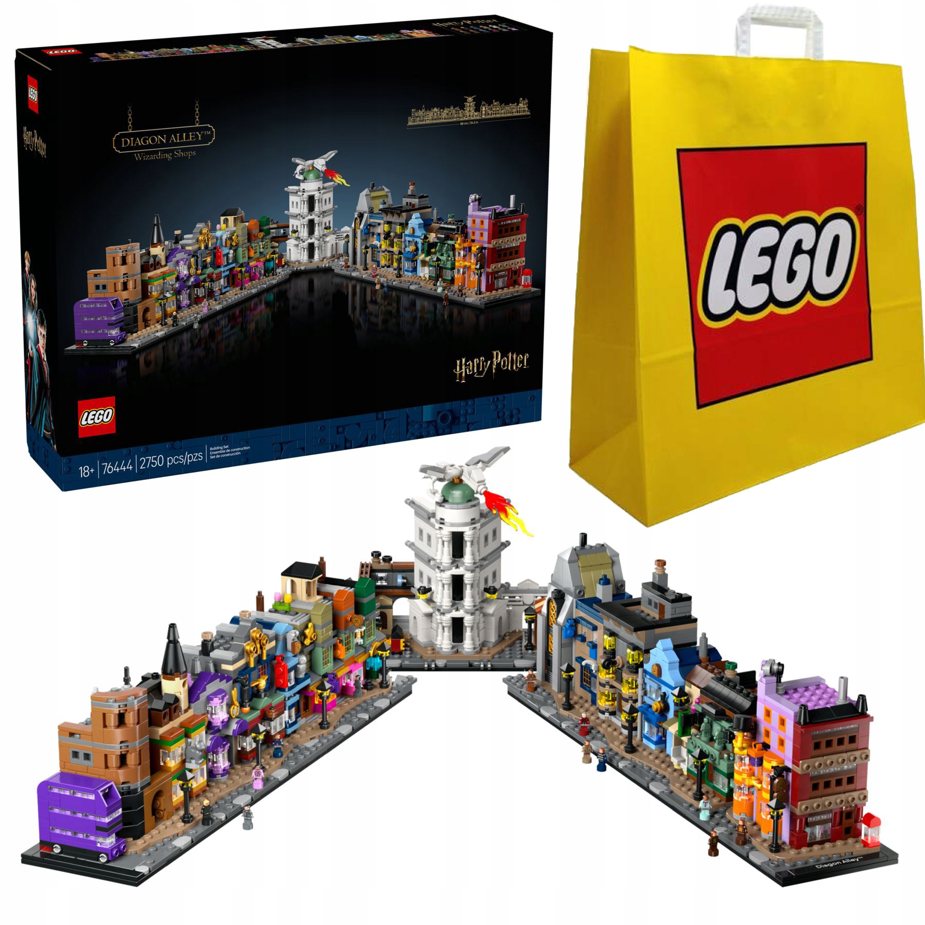 Lego Harry Potter 76444 Kouzelné sklepy na Úhlové ulici taška Lego