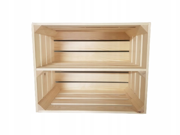 

Skrzynka drewniana 50x40x30 z półką Producent