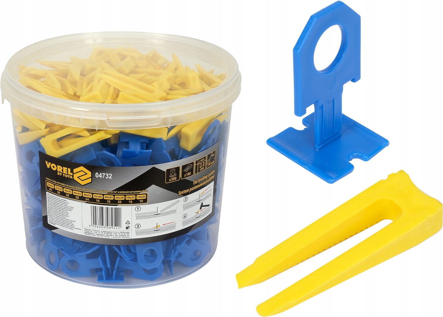 SYSTEM POZIOMOWANIA PŁYTEK 2mm KLIPSY KLINY 400EL