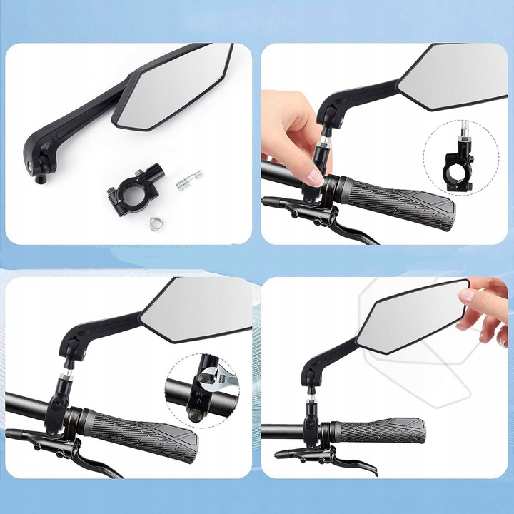 2 SZT. LUSTERKO ROWEROWE DO ROWERU, UNIWERSALNE Marka bez marki