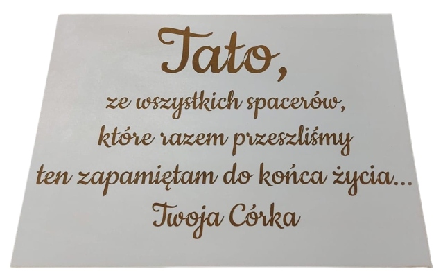 

Tabliczka Tato ze wszystkich spacerów ślub 20x30