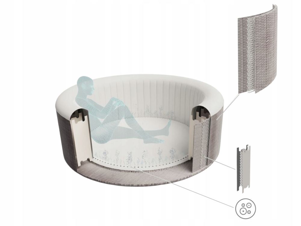 Dmuchane Spa Hydromasaż Bestway Lay-Z- Spa 4os Producent Bestway