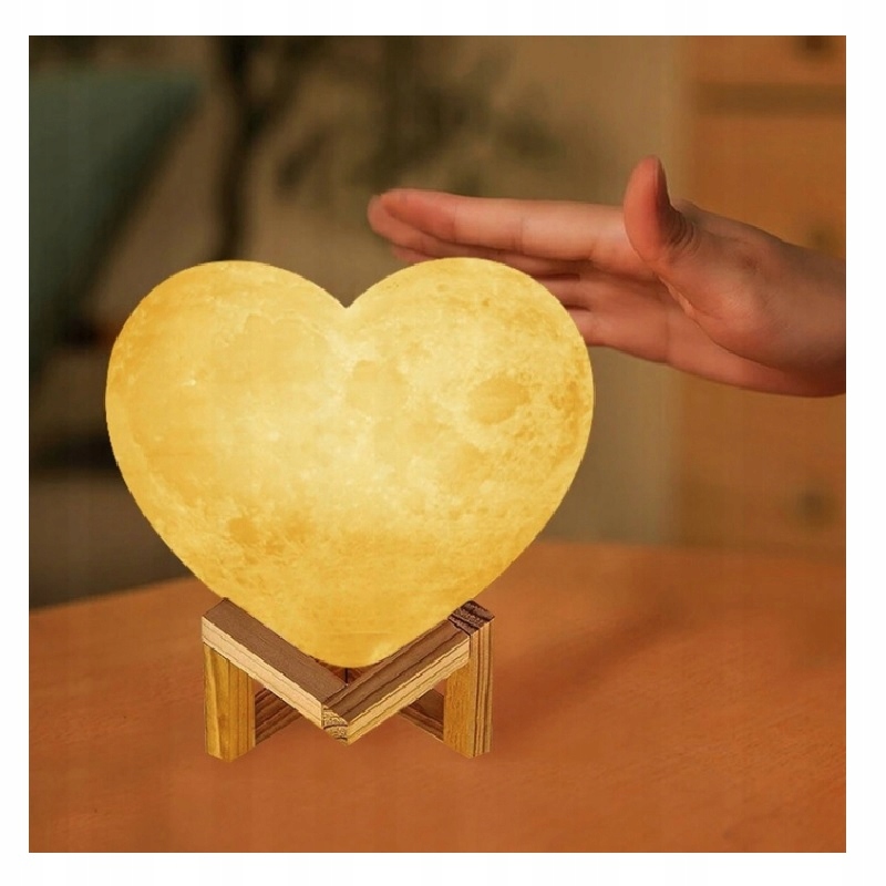LAMPKA NOCNA LAMPA ŚWIECĄCE SERCE 3D MOON 55 CM Kod producenta G155
