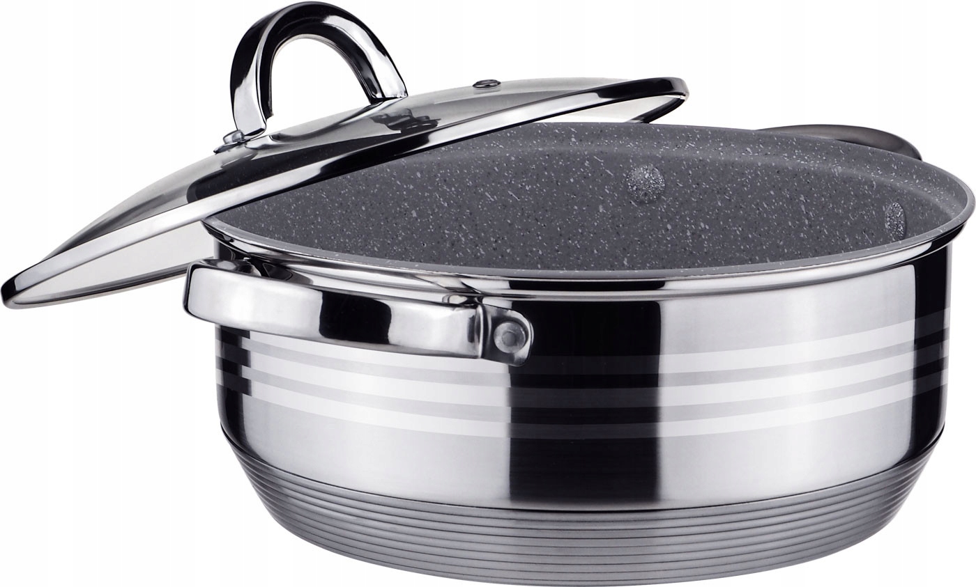 GARNKI Zestaw 12 el KOMPLET Garnków 9xDNO GRANIT Liczba elementów w zestawie 12