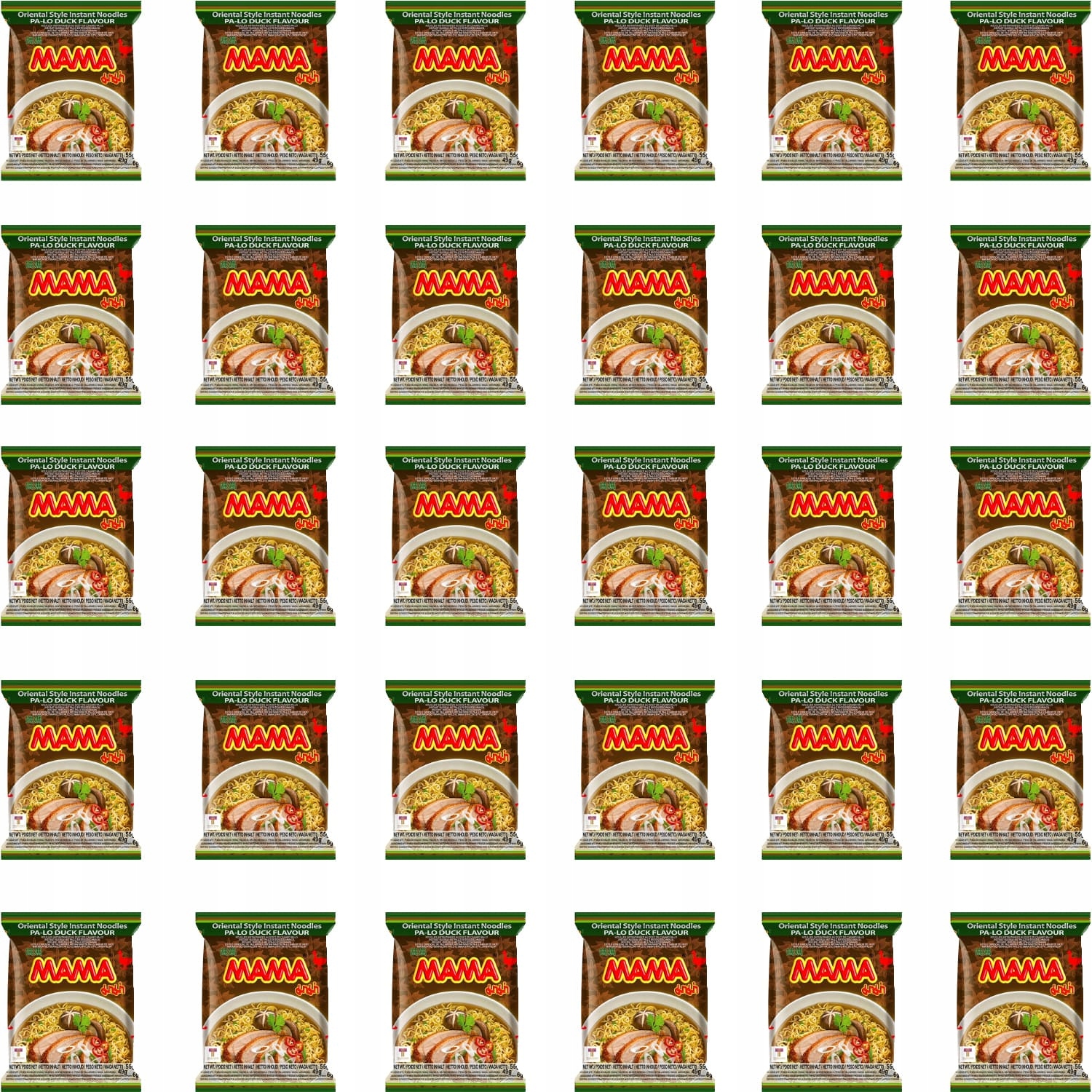 Karton Tajska Zupka Błyskawiczna Makaron Smak Kaczki Pa-Lo Duck 30x55g Mama