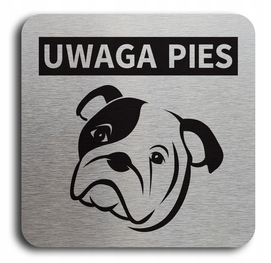 Tabliczka UWAGA PIES 10x10 cm–różne rasy do wyboru