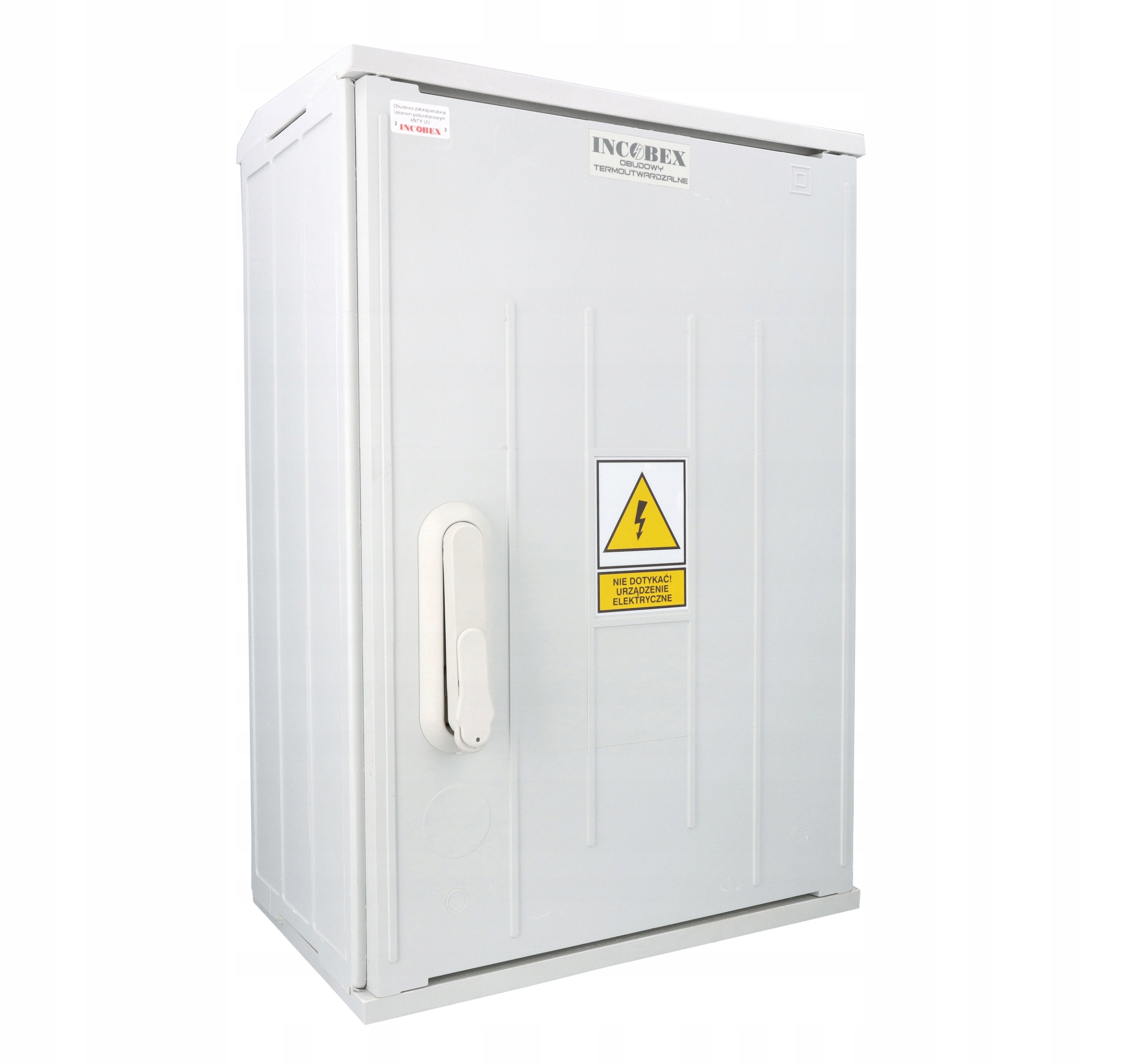  /><p>☀️<b>Obudowa termoutwardzalna IOB-41210-01-011</b> marki Incobex lakierowana i wyposażona w:</p><ul><li><b>daszek skośny,</b></li><li><b>zamek na wkładkę i kłódkę,</b></li><li><b>cięgna metalowe,</b></li><li><b>zawiasy z PCV,</b></li><li><b>kątowniki montażowe</b></li></ul><p><b>☀️Obudowa jest zabezpieczona lakierem poliuretanowym ANTY UV</b></p><img src=