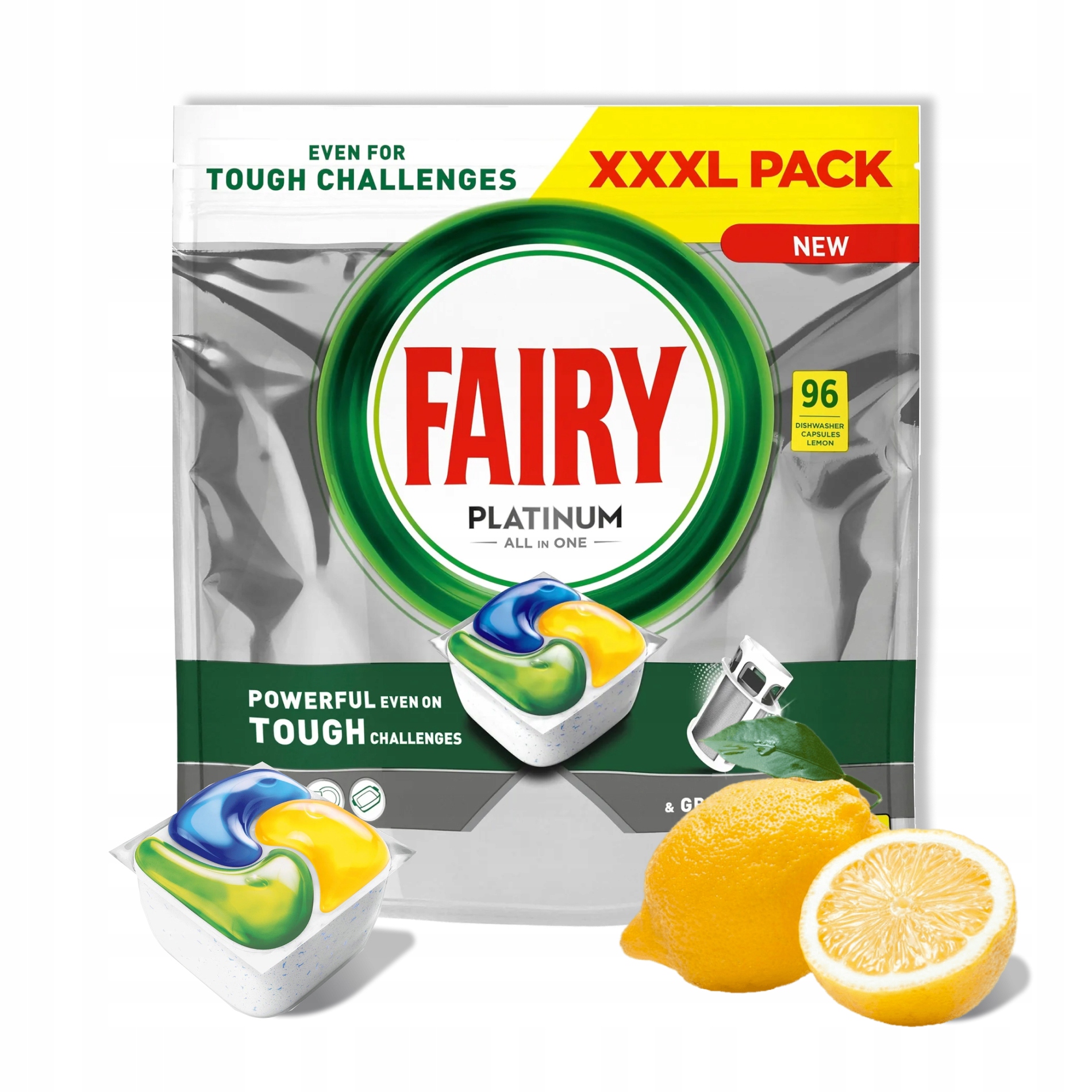 Levně Fairy Kapsle do Myčky Platinum All in One Lemon 96 ks Cena!