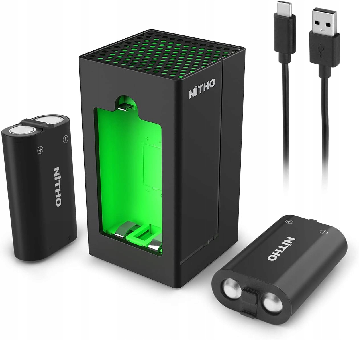NiTHO Xbox Controller Charging Station with 2 Rechargeable Battery Packs