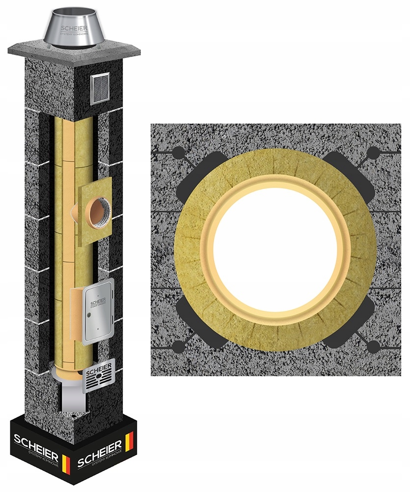 Keramický komínový systém K fi 180 5 m 36x36 izolovaný, zateplený