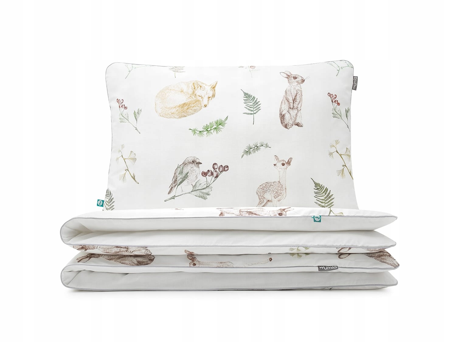 Posteľná Bielizeň Lesné zvieratá 220 x 200 cm 2 x 60 x 50 cm Mumla