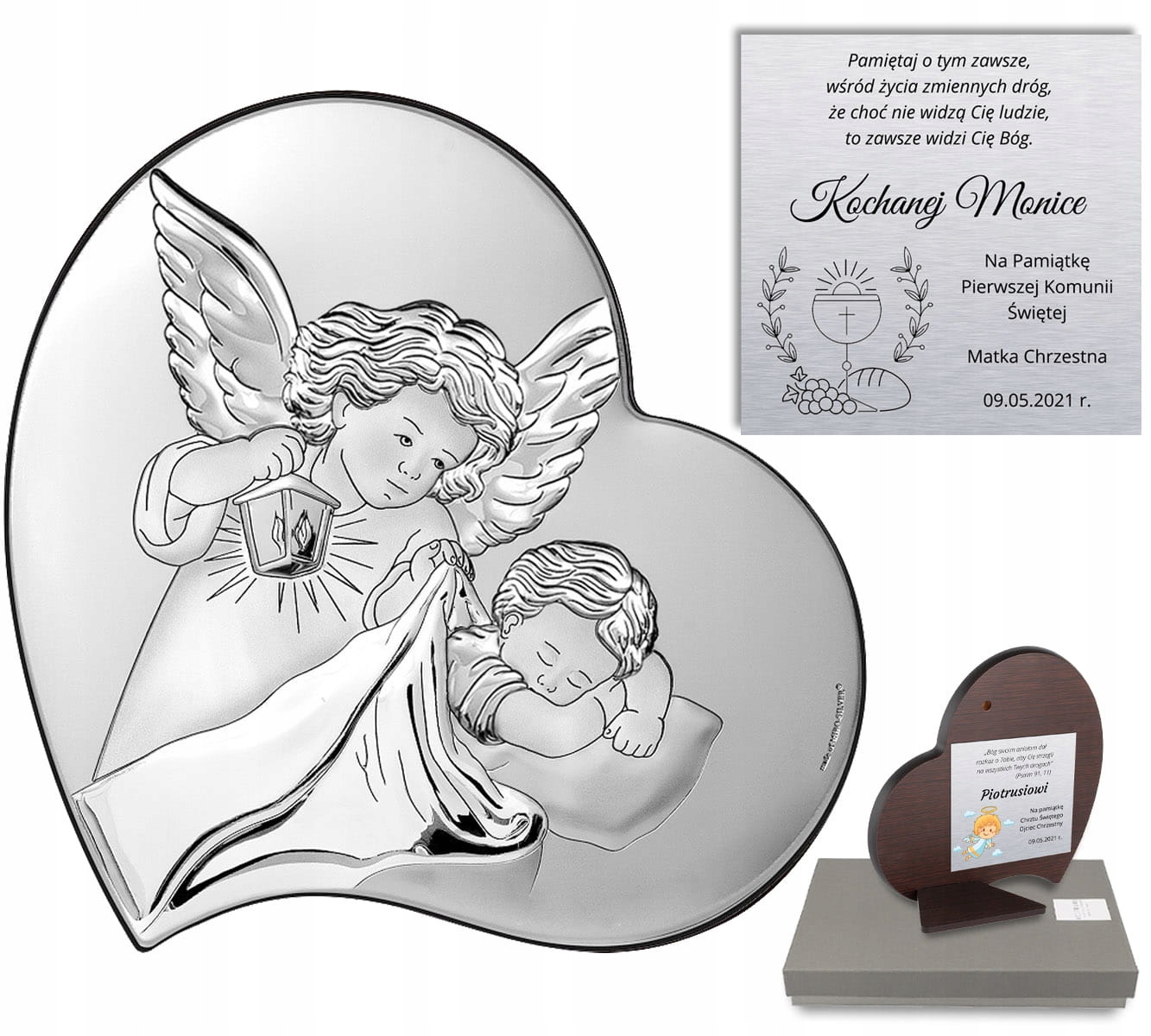 Obrázek Stříbrný ke křtu Přijímání Anděl strážný