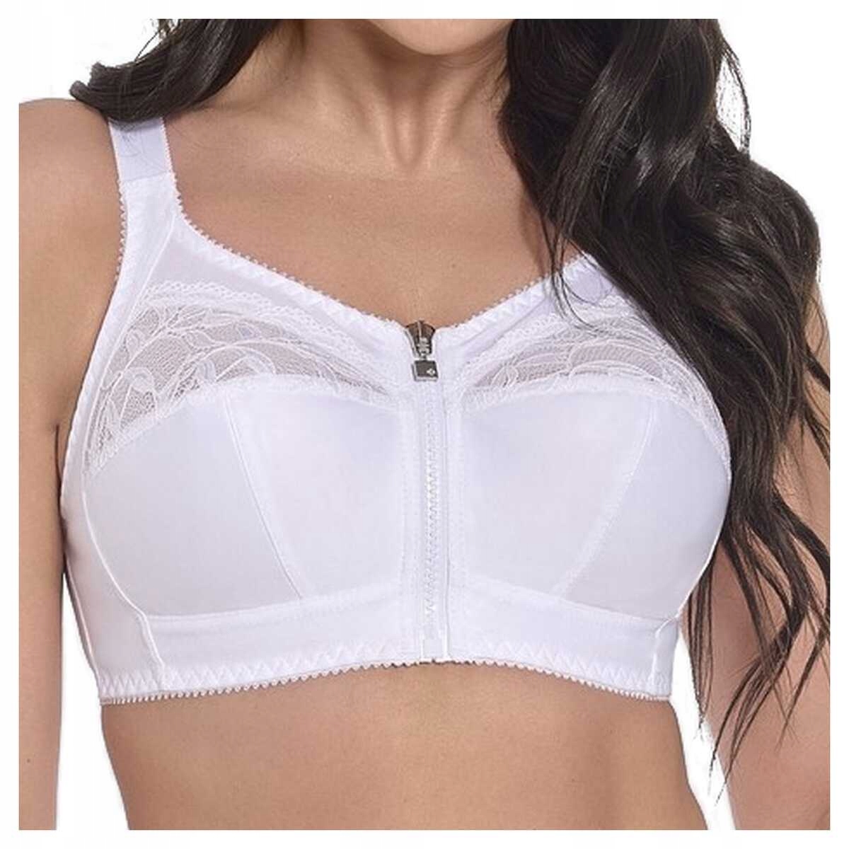 Viki Biustonosz miękki rozpinany z przodu Zuza1 586 perłowa biel 90E