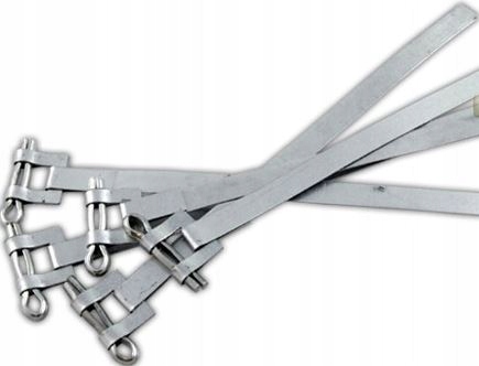 

Opaska metalowa z zawleczką 9mm x 360mm/ 100sztuk