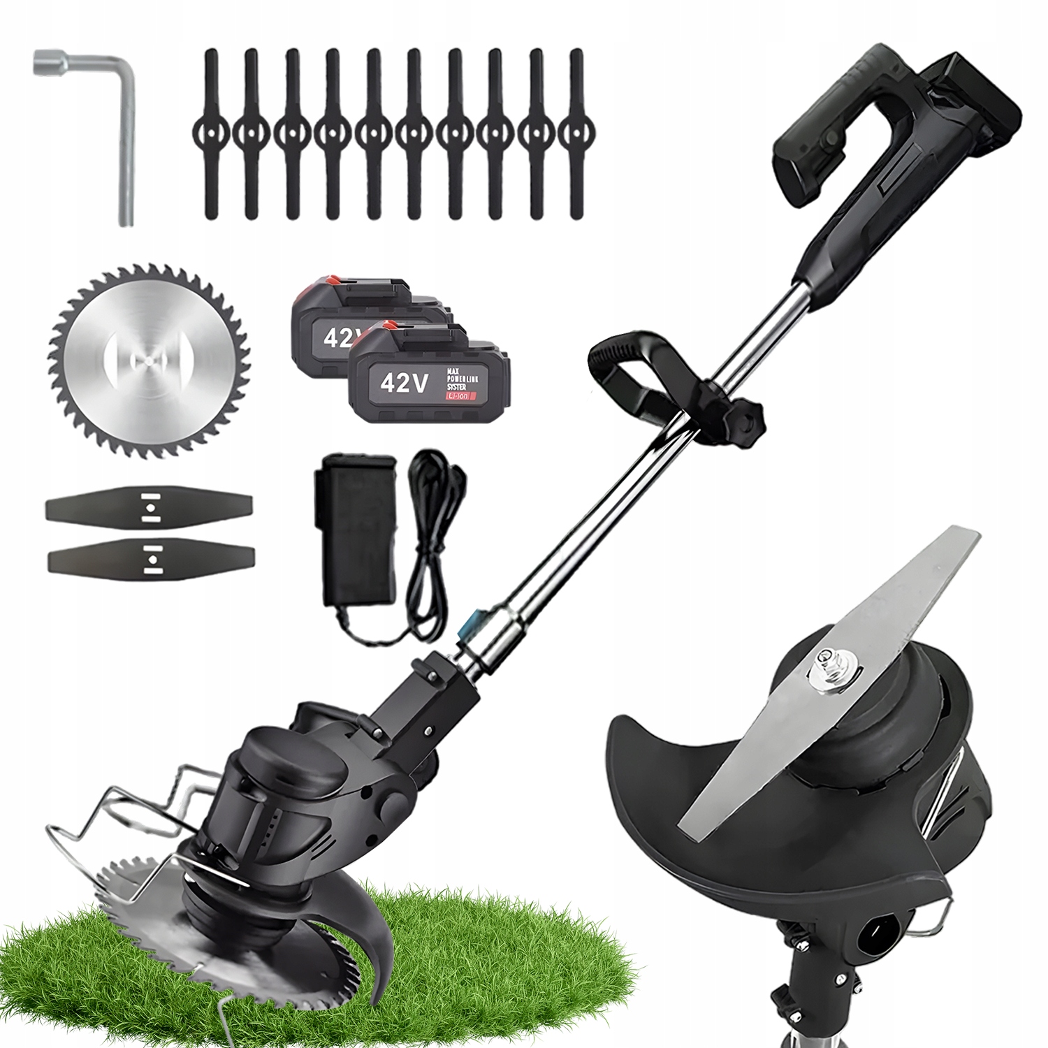 Podkaszarka Akumulatorowa Kosa Ogrodowa Wykaszarka Do Trawy Zestaw
