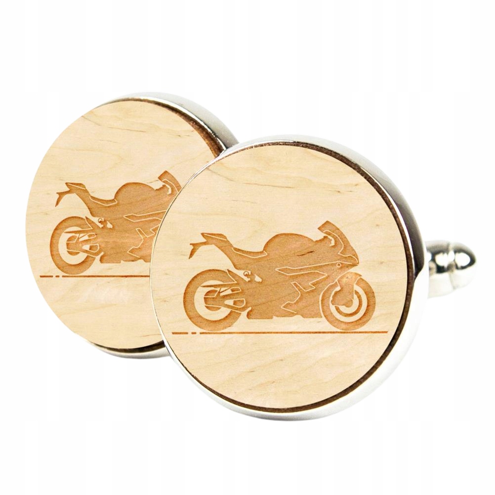 Męskie Spinki do Mankietów koszuli z motywem: Motor, Motocykl + pudełko