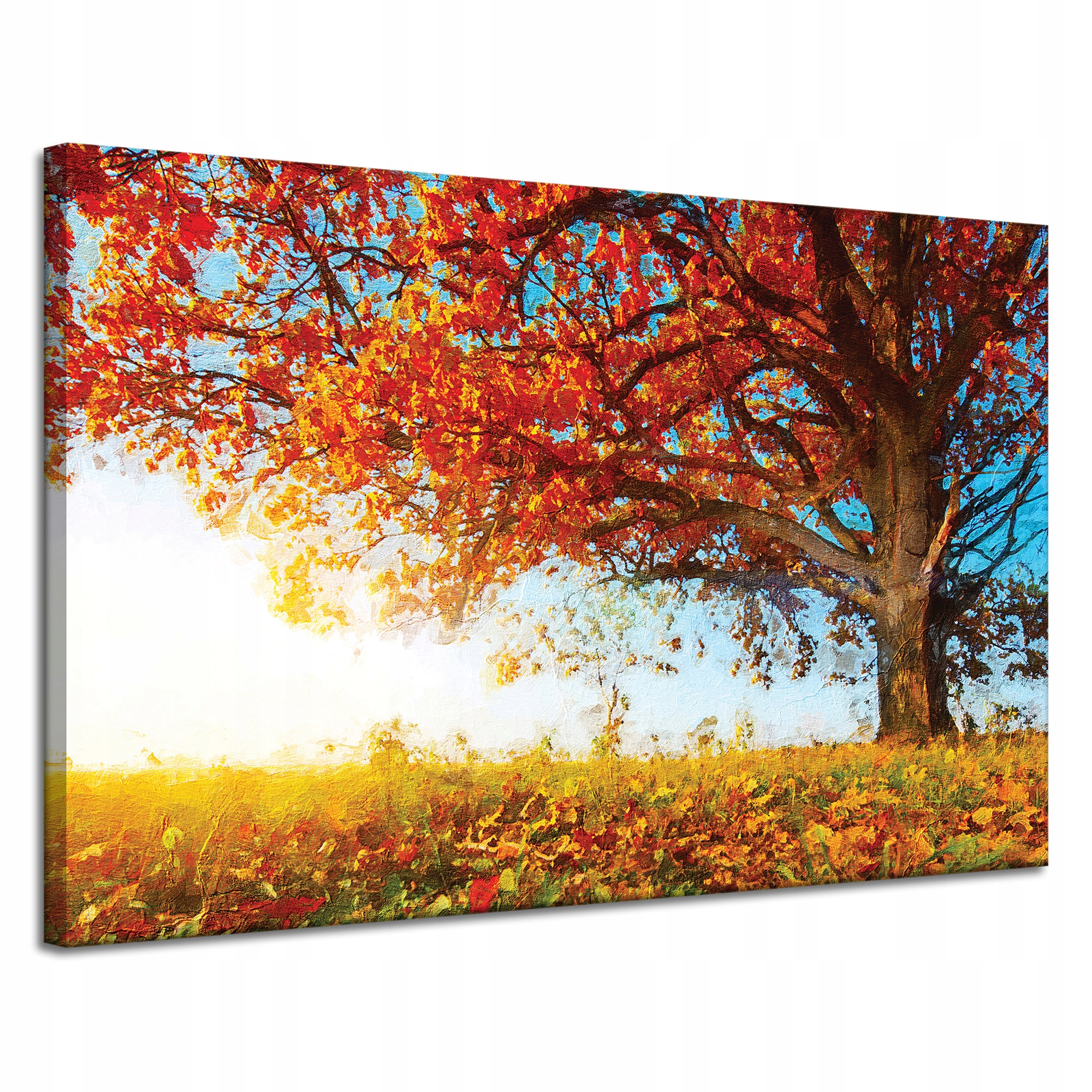 Obraz na plátně Krásný Strom Červené Listy Podzim 120x80 cm