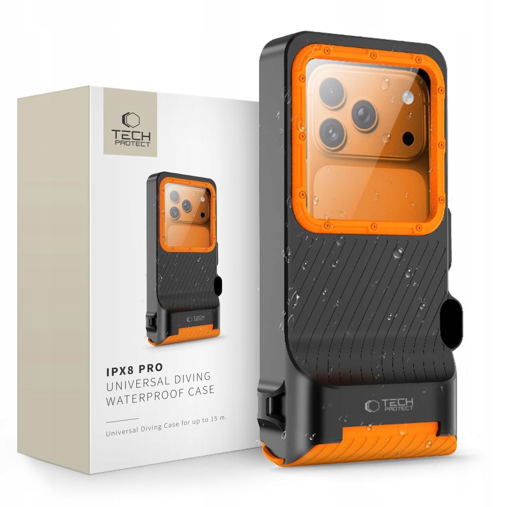 Pouzdro Na Telefon IPX8 Pro Universal Black/orange